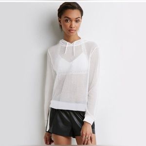 DSG | women’s mesh white hoodie NWT pullover